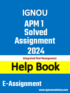 IGNOU APM 1 Solved Assignment 2024